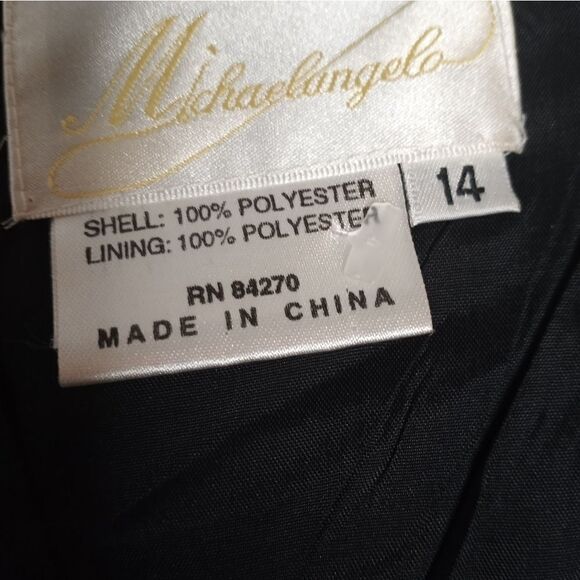 Michaelangelo 14 Black Beaded Embroidered Sleeveless Lined Party Maxi Dress. - Picture 2 of 10